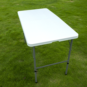 Lợi Thế 4 ft hình chữ nhật màu trắng 122cm nhựa gấp bảng trọng lượng nhẹ thiết kế hiện đại uv-kháng Stackable cho ăn uống nhập - Product Image 5