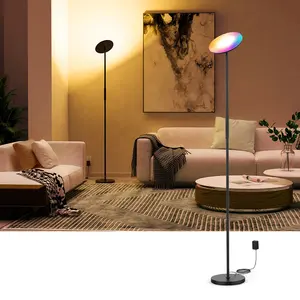 Goud Moderne Smart Home Verlichting Kleur Veranderende Staande Lamp Led Rgb Vloerlamp