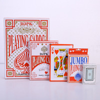 Jeux de cartes à jouer de grande taille en papier imprimé en gros, jeux de cartes de divertissement familial normaux