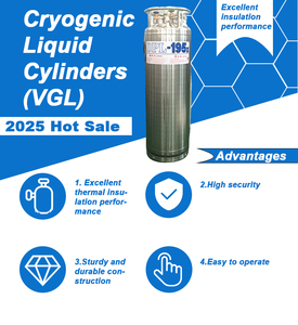 195L sıvı oksijen kabı kriyojenik PLC silindir Dewar silindir sıvı nitrojen gazı tüpü - Product Image 2