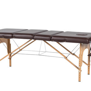 Cama de Fisioterapia Multifuncional de Madera de Haya Resistente, Plegable en Cuatro Partes, Cama de Masaje de Spa, Diseño Americano, Origen China, Venta al por Mayor - Product Image 2