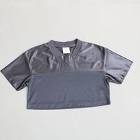 T-shirt en maille ample personnalisé de haute qualité pour femme, idéal pour l'été, décontracté, uni, pour l'entraînement