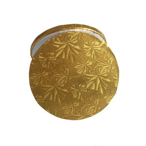 Изготовленный на заказ цвет золотой бумажной доски торт барабан гофрированный для торта - Product Image 2