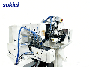 Machine à coudre industrielle Sokiei à double aiguille, informatisée, automatique, programmable, haute vitesse, moteur 220V, coupe-fil pour - Product Image 3
