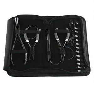 Professional All in one Hair extension tool kit includes Micro <b>beads</b> and tape in remover plier aslo c type <b>needles</b> and Rings - Product Image 1
