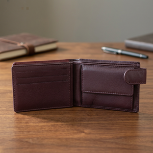 Cartera de Cuero de Grano Completo OEM/ODM, Bicolor, Hecha a Mano, para Hombre, Superventas - Product Image 2