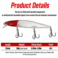 Aotuo Leurre dur holographique à revêtement laser pour eau salée, 11cm/14g, à longue portée, avec hameçon triple, pour snapper - Fabricant professionnel
