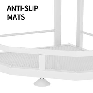 Organisateur de comptoir de cuisine étagère d'angle à 2 niveaux bocaux d'assaisonnement support de stockage de bouteilles support d'angle - Product Image 6