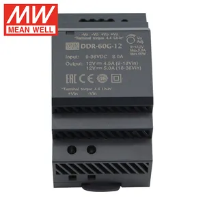 מתכוון גם DDR-60G-12 בידוד Dc Dc ממיר ספק כוח דין רכבת 60W 24 וולט Meanwell