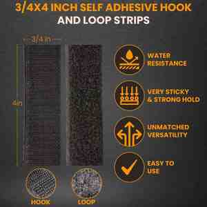 Bande auto-adhésive à crochets et boucles 100% nylon avec dos collant pour fixation et suspension - Product Image 4