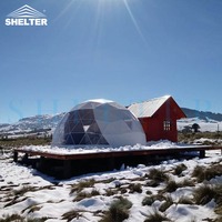 Tente Igloo de luxe en PVC, résistante aux UV, de 5m, dôme géomancique, Igloo
