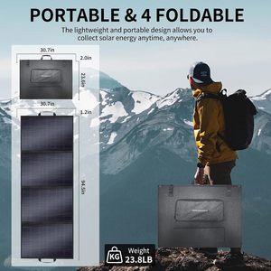 Panneau solaire portable Alecter 400W monocristallin en silicium noir pour générateur de station d'alimentation, haute efficacité 23,5% pour l'extérieur - Product Image 5