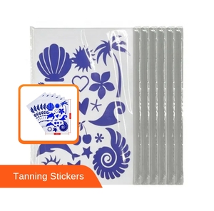 Custom Self Adhesive Vinyl <strong>Sticker</strong> Sun <strong>Tanning</strong> Label Heart Shape Sunbath <strong>Tanning</strong> Perforated Body <strong>Sticker</strong> - Product Image 3