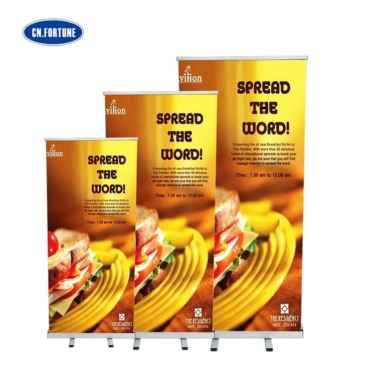 Big Standee Roll-up Banner Stand For Indoor Advertising Aluminum Digital Rack