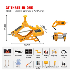 12V 스틸 3-in-1 전동 유압 자동차 잭 2/3톤 휴대용 차량 공구 시저 디자인 리모컨 1년 보증 - Product Image 3