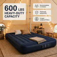 Matelas Gonflable Multifonctionnel en PVC Épais Grand Format avec Sac de Transport Court pour Camion, Tente de Camion, Camping, Extérieur, Chambre, Salon