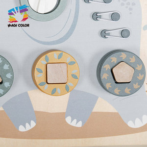 Tablero de Actividades de <span class=keywords><strong>Madera</strong></span> de Doble Cara con <span class=keywords><strong>Pizarra</strong></span>, Diseño de Elefante, Laberinto de Engranajes, Ábaco, Juguete Sensorial de Aprendizaje Temprano W12D325 - Product Image 5