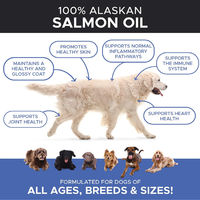 Huile de saumon sauvage d'Alaska OEM/ODM pour chats et chiens, complément liquide d'oméga-3 pour la peau, le pelage et le soutien immunitaire