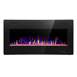 Ultra Thin Freestanding Indoor High-End Luxury Wall Mount In Wall Electric Fireplace With Heat