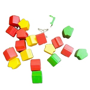 Componenti Personalizzati in Legno per Giochi da Tavolo, Piccoli Segnali a Forma di Casa, Pezzi da <span class=keywords><strong>Gioco</strong></span> Confezionati in Sacchetto per Giochi da Tavolo, Personalizzazione OEM - Product Image 2