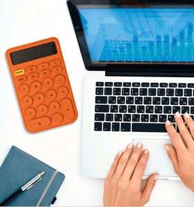 Calculatrice scientifique de bureau à 12 chiffres avec grand écran LCD, boutons faciles à lire, alimentée par piles, en plastique, pour le bureau et l'école - Product Image 2