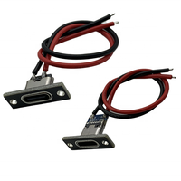 USB tipe-c Panel konektor terpasang papan uji papan PCB Jack wanita 2 Pin Port pengisian Data dasar pengisian listrik kecil