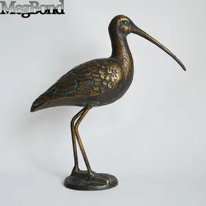 Metal sandpiper kuş heykelleri ev dekorasyon için
