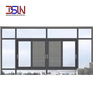 Nouvelle Conception en Promotion : Porte-Fenêtre Coulissante Verticale en Aluminium, Style Ouverture Fixe Horizontale, Coupe-Vent pour Appartements - Product Image 1