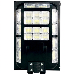 Lampe solaire de rue 100W LED ABS IP65 à fixation murale, lumière du jour 6000K, durée de vie 20000 heures, cellule solaire monocristalline en silicium, télécommande - Product Image 1