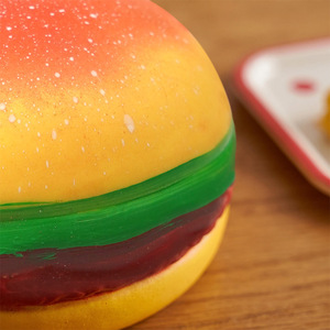 Jouet anti-stress en forme de hamburger géant de dessin animé, souple et à rebond lent, vente en gros, très populaire - Product Image 5