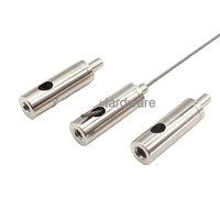 Prix usine connecteur de système de suspension de lumière led de haute qualité pince à câble en acier pince à câble en laiton