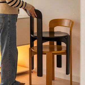 Sedia da Pranzo Ray in Legno Massello, Design Nordico, Poltrona di Design per <span class=keywords><strong>Soggiorno</strong></span>, Colorata e Imbottita, Misura Grande - Product Image 1