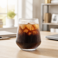 Verre à boire moderne à fond plat de 460 ml, OEM ODM, vaisselle pour la maison, les dîners, les mariages et les événements