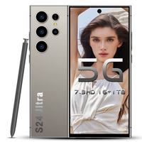 Nuevo Teléfono Inteligente S24 Ultra 2025 de Ultra Alta Velocidad, 16GB+1TB, 5G, Pantalla de 7 Pulgadas, 48MP+108MP, 8+2, Android 14, Teléfono para Juegos, 4K LED LTE