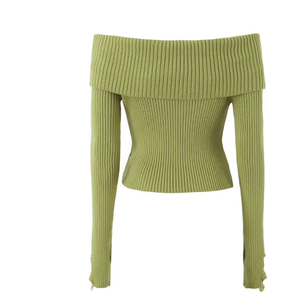 Maglione Pullover Sexy con spalline 2024 donna con foro 2894 Runwaylover - Product Image 4