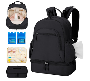 Sac à dos <span class=keywords><strong>Spectra</strong></span> tire-lait avec compartiment refroidisseur amovible Doublure en polyester imperméable Fermeture à glissière Pompe Accessoires Sac - Product Image 1