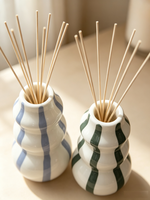 Petit vase en céramique vintage avec glaçure dégradée, bouteille diffuseur de parfum pour la décoration de la chambre et de la salle de bain