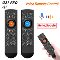 G21 Voice Air Mouse Souris universelle rétroéclairée Fly Air avec gyroscope IR Learning Clavier sans fil 2.4G 25 touches à distance G21 Pro Q7
