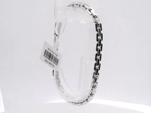 Bracelet de poignet en platine Pt950 blanc miroir, lourd, avec maillons polis uniformes, pour banquet, unisexe, bijou de luxe - Product Image 4