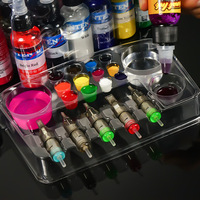 Palette de couleurs jetable Ghostaxe 12, vente directe d'usine, fournitures de tatouage, plateau en plastique pour tatouage, porte-encre