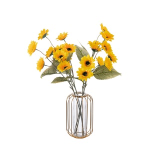 ดอกทานตะวันประดิษฐ์สีเหลือง ก้านเดี่ยว สำหรับตกแต่งงานแต่งงานและบ้าน - Product Image 5