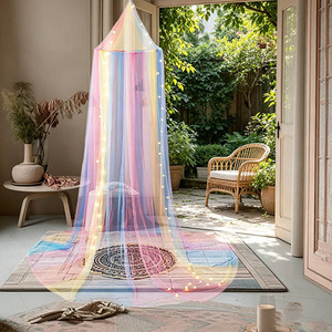 <span class=keywords><strong>Mosquitera</strong></span> Colgante de Diseño Innovador con Forma de Domo en Colores Arcoíris, <span class=keywords><strong>Extensible</strong></span> y Plegable, para Decoración de Habitaciones, para Camas Individuales y King Size - Product Image 1