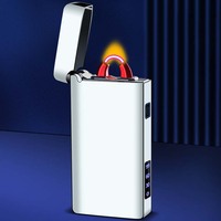 Nouveau briquet à arc électrique haute puissance, grande capacité, éclairage LED, rechargeable par USB