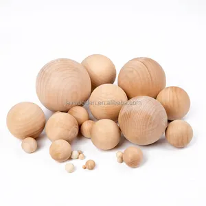 factory Custom diy kids toys 6mm small 25mm wooden balls round 20cm natural decorative carving large wooden balls