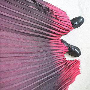 Sọc Xếp Li Váy Vải Bởi Ý Xếp Li Máy Dần Dần Thay Đổi Màu Sắc Pleats Crepe Vải - Product Image 3