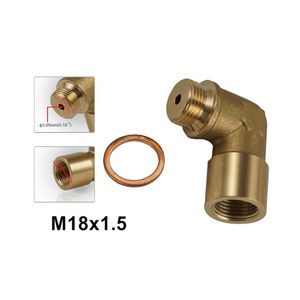 ข้อต่อเซ็นเซอร์ทองเหลือง 90 องศา M18x1.5 สำหรับเปลี่ยนซ่อมเซ็นเซอร์รถยนต์ หมายเลขอะไหล่ TP-1012A-G - Product Image 5