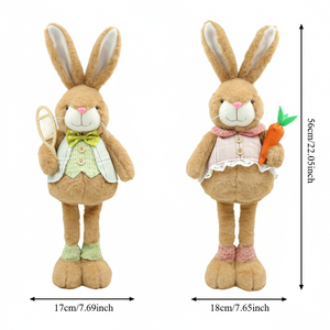 Standing Long Leg <b>Easter</b> Bunny Plush Figurine Tall Stuffed Rabbit Ornament for Spring Home Garden Decoration Kids Birthday <b>Gift</b> - Product Image 2