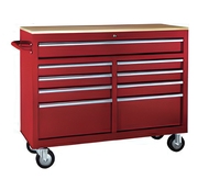 Armoire à outils en acier robuste à 9 tiroirs, avec serrure à clé, roues pivotantes, capacité de charge de 500 kg, design moderne, OEM, rangement pour garage et atelier