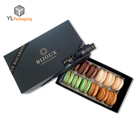 Boîtes en carton kraft rigides de luxe personnalisées pour macarons et sushis, avec couvercle et base faits à la main, impression de logo couleur personnalisée en gros