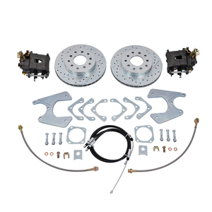 Kit de Conversión de Frenos de Disco Traseros con Rotor Perforado y Ranurado Compatible con Autos Clásicos Chevy Chevelle GM A-Body de 1964-72 - Product Image 1
